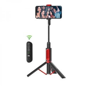 BlitzWolf&reg; BW-BS10 All In One Portable bluetooth Selfie Stick Hidden Phone Clamp with Retractable Tripod