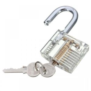  Shop Yosef בית  Transparent Cutaway Inside View Of Practice Padlock Lock Locksmith Trainer Skill Pick with Two Keys